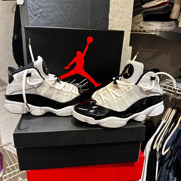 Jordan 6rings black and metallic gold size 9 in Men’s - Picture 2 of 9